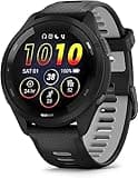 Garmin Forerunner 265 Running Smartwatch, Colorful AMOLED Display, Training Metrics and Recovery Insights, Black and Powder Gray (Renewed)