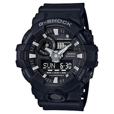 Casio Men's 'G Shock' Quartz Resin Casual Watch, Color:Black (Model: GA-700-1BDR)