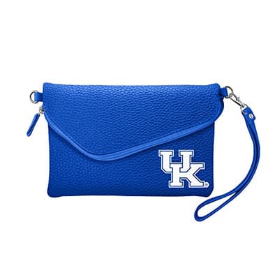 Littlearth NCAA Kentucky Wildcats Pebble Fold Over Purse, Team Color, 6”x 9" x 0.75”