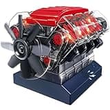 Playz V8 Combustion Engine Model Kit That Runs - Build Your Own STEM Mini V8 Model Engine Kit for Adults & Kids Age 12+, Visible V8 Mini Engine Kit That Works for Adult w/ 270 STEM Parts