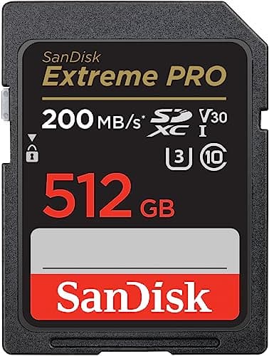 SanDisk 512GB Extreme PRO SDXC UHS-I Memory Card - C10, U3, V30, 4K UHD, SD Card - SDSDXXD-512G-GN4IN, Dark gray/Black