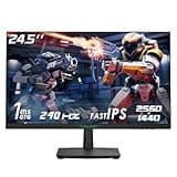 TITAN ARMY 24.5 Inch 240Hz 1440p Gaming Monitor, QHD 2560 x 1440p Fast IPS Panel 1ms GTG Response Time, Adaptive Sync, 126% sRGB HDR, Low Blue Light VESA 100x100, P2510S