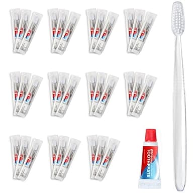 World Amenities - Bulk Disposable Dental Kit Bundle with Toothbrush and Toothpaste