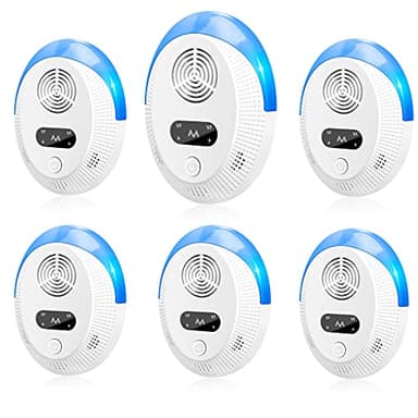 Bectine 2026 Upgraded Mouse Repellent, Ultrasonic Pest Repeller, Home Indoor Pest Repellent for Insect, Roach, Spider, Ant, Bug, Rodent, Mouse, Bugs, Mosquito, Mice, 6 Packs