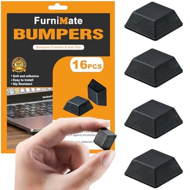 Rubber Feet for Electronics, Adhesive Rubber Feet 16PCS, Black Rubber Bumpers Self Adhesive 0.81"x 0.3"