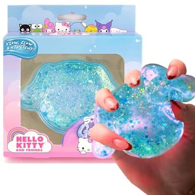 Hello Kitty® and Friends SLIMYGLOOP Gelli Gels – Cinnamoroll™, Slow Rising Sensory Squeeze Toy with Glitter, Gel Filled Fidget Toys