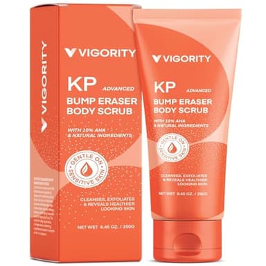 KP Bump Eraser Body Scrub - Keratosis Pilaris Treatment for Strawberry Legs, Chicken Skin - Exfoliating Body Scrub for Women & Men