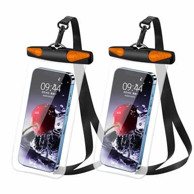 Heliosea Waterproof Phone Pouch, Waterproof Phone Case with Lanyard for iPhone, Samsung, IPX8 Cellphone Beach Dry Bag Kayak Cruise Ship Essentials 2Pack-7.5"