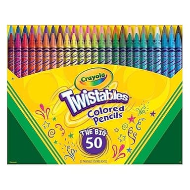 Crayola Twistables Colored Pencil Set (50ct), No Sharpen Colored Pencils For Kids, Kids Art Supplies for Back to School, 4+ [Amazon Exclusive]
