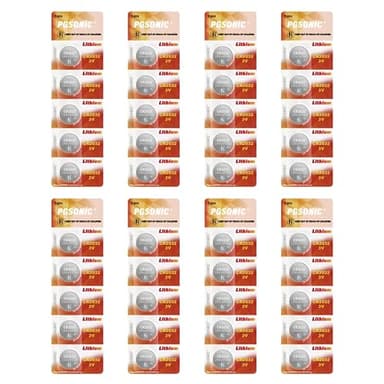 40 Pack CR2032 Batteries, 3V Lithium Coin Battery for Small Electronic Devices, 5 Year Shelf Life