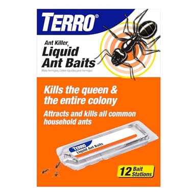 TERRO Ant Killer Bait Stations T300B - Liquid Bait to Eliminate Ants - Bait System - 12 Count Stations for Effective Indoor Ant Control