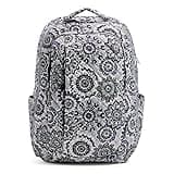 Vera Bradley Women's Cotton Large Travel Backpack Travel Bag, Tranquil Medallion - Recycled Cotton, One Size