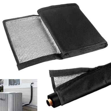 Upgraded 3-Layer HVAC Copper Pipe Insulation Cover – 72x10.2 Inch, 600D Oxford AC Pipe Sleeve for Outdoor Use | Waterproof, UV-Resistant, Flexible Insulation Wrap for Central Air & Mini Splits