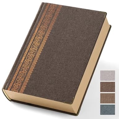 Wisefine Vintage Hardcover Lined Notebook A5 Journal - 384 Pages 100 GSM Thick Kraft Paper Writing Journal for Men & Women Dark Brown 5.51" x 8.50"