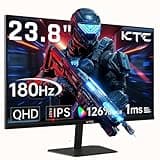 KTC 24 Inch 180Hz Gaming Monitor, 2K QHD Fast IPS PC Gaming Monitor, 1440p 1ms Computer Monitor 144Hz, G-Sync and FreeSync Compatibility, HDR Support, HDMI Displayport, VESA, Q24T09