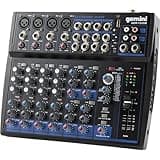 Gemini 12-Channel DJ Audio Mixer with Multi-FX, USB, EQ & Phantom Power – Studio Mixer Board USB, Mixing Console for Music Production, Podcasts, Live Shows, DJ Sets & Consolas de Audio