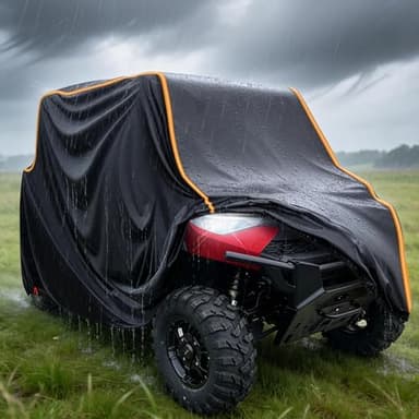 StarknightMT Heavy Duty UTV Cover 4 Seater,Waterproof 420D Oxford Cover for All-Weather Outdoor Storage,Compatible with Polaris Ranger Crew 1000 900 570 General RZR,Reflective Strips Windproof