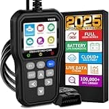 OBD2 Scanner Battery Tester Diagnostic Tool, Enhenced IPS Color Screen Car Code Reader CAN Engine Check Clear Fault Light, Scan Auto Battery Voltage/Life, Cloud Printer for All OBDII Cars Since 1996