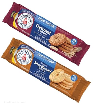 #1 Zero Sugar Oatmeal, Shortbread Cookies (Pack Of 2 x 8 Oz Ea) Made with Real Ingredients, Baked with Whole Grain Oats - Voortman Cookies #1 sugar free brand in the U.S.