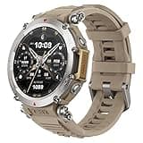 Amazfit T-Rex Ultra Smart Watch 47mm for Men, 20-Day Battery Life, 30m Freediving, Dual-Band GPS, Mud-Resistant, 100m Water-Resistant, Military-Grade Outdoor Sports Watch, for Android iPhone, Sahara