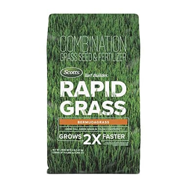 Scotts Turf Builder Rapid Grass Bermudagrass, Combination Grass Seed and Fertilizer, Grows Full Green Grass, 4 lbs