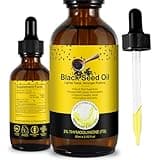 Black Seed Oil Organic Cold Pressed Black Seed Oil 100% Pure Natural Cumin Seed Oil Gluten Free Black Seed Oil Liquid for Hair Growth, Skin Cares