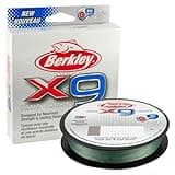 Berkley x9 Braid Superline, Low-Vis Green, 10lb test | 27 lbC | 12.1kg, 328yd | 300m Fishing Line, Suitable for Freshwater and Saltwater Environments