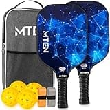 Pickleball Paddles Set of 2, USAPA Approved Fiberglass Surface Pickleball Set with 2 Pickleball Rackets, Pickle Ball Paddle Set ​for Beginners & Pros