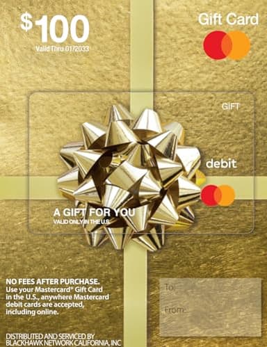 MasterCard Physical Gift Card – $100 (plus $5.95 Purchase Fee)