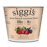 siggi's® Plant-Based Coconut Blend, Mixed Berry, 5.3 oz. Cup – Single Serving Dairy Free Snack, More Protein Than Sugar