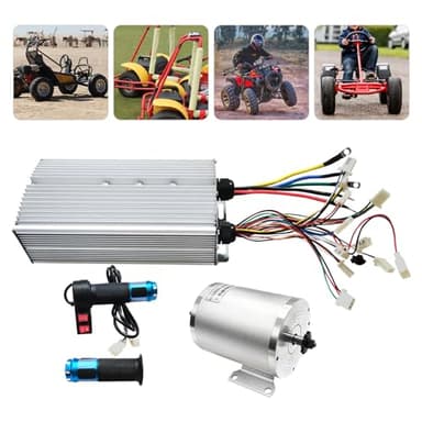 Brushless DC Motor Kits,72V 3000W Electric Bike Motor Conversion Kit,BLDC Motor Kit w/Controller and Throttle for Go Kart Scooter Motorcycle Engine Ebike DIY Conversion 6600RPM 3 Speed Adjustment