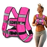 Amstaff Fitness Weighted Vest - Weight Vest for Running, Strength Training & Muscle Building, Features Reflective Stripe for Safe Outdoor Workouts (8lbs, Pink)