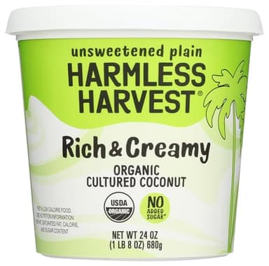 HARMLESS HARVEST Organic Unsweetened Plain Rich & Creamy Coconut Yogurt, 24 OZ