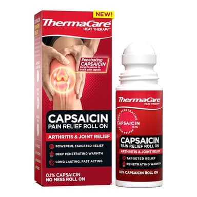 ThermaCare Arthritis Pain Relief Roll-On - Fast-Acting Capsaicin Formula for Joint & Muscle Pain - Soothing Warmth - Mess-Free Application - Targets Stiffness & Discomfort - 2.5 oz