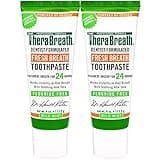 TheraBreath Fresh Breath Dentist Formulated Fluoride Free Toothpaste, Mild Mint, 4 Ounce (Pack of 2), Multi