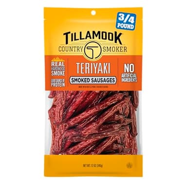 Tillamook Country Smoker Real Hardwood Smoked Sausages, Teriyaki, 12 Ounce