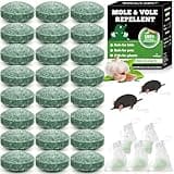 24 Pack Mole Repellent Balls - Powerful Vole Gopher Groundhog Rodent Repellant for Outdoor Lawn Garden Yard - Safe and Effective Gopher Mole Deterrent, Armadillo Repellent, Plants Pets Safe (24 Pack)