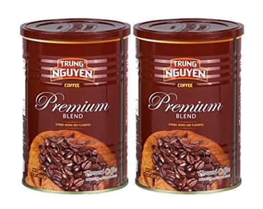 Trung Nguyen — Premium Blend — Roasted Ground Coffee Blend — Strong and Bold — Arabica & Robusta — Chocolate Flavor — Vietnamese Coffee, 15 oz Can (Pack of 2)