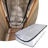 Fireproof Attic Stair Cover with Zipper 25" x 54" x 11", Insulation Tent for Ladder & Stairway Protection