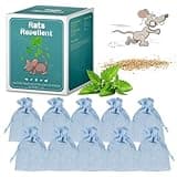 10 Pack Peppermint Oils Mouse Repellent Pouches - Effective Rat Repellent, Peppermint Oil to Keep Rodents Out of Car Engines, Home, Garage, Warehouse, Natural Ingredients