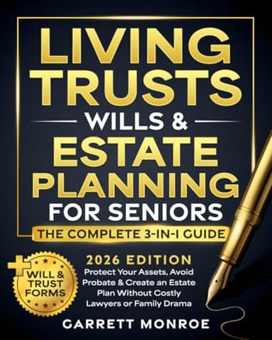 Living Trusts, Wills & Estate Planning for Seniors - The Complete 3-in-1 Guide: Protect Your Assets, Avoid Probate & Create an Estate Plan Without Costly Lawyers or Family Drama (+Will & Trust Forms)