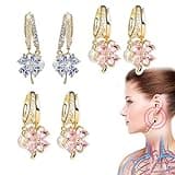 Lymphvity Magnetherapy Germanium Earrings, Lymphatic Magnetotherapy Earrings, Lymphatic Drainage Earrings for Weight Loss, Magnetic Therapy Earrings For Women Girls (MIX,3PAIRS)