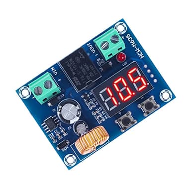 ICSTATION Digital Low Voltage Protector, DC 12-36V 20A Low Voltage Cutoff Disconnect Switch Over-Discharge Protection Module for Lead Acid Lithium Battery Solar Panel Lighting System