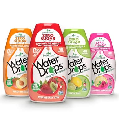 SweetLeaf Water Flavoring Drops - Stevia Water Enhancer, Sugar Free, Zero Calorie Water Additive for Flavor, Contains Monk Fruit Extract, Gluten Free, Keto Friendly - 1.62 Fl Oz (Variety Pack of 4)