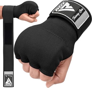 RDX Training Boxing Inner Gloves Hand Wraps MMA Fist Protector Bandages Mitts, Medium, Black