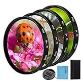 58mm Close-up Filter Kit 4 Pieces (+1,+2,+4,+10) Macro Filter Accessory Set with Pouch for Canon Nikon Sony Pentax Olympus Fuji DSLR Camera