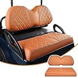 NOKINS Golf Cart Diamond Seat Covers Kit, Fit for Club Car Precedent Ordinary Front Seat Cushion, Golf Cart Vinyl Seat Cover, No Nails Required (All Brown)