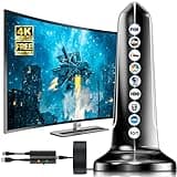 2025 Digital Antenna for Smart TV,1600+ Miles Range TV Antenna Indoor/Outdoor, Antennas for Local Channels with Amplifier Support 4K 1080p HDTVs-Thick Coaxial Cable