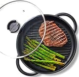 The Whatever Pan Cast Aluminum Griddle Pan for Stove Top - Lighter than Cast Iron Skillet Pancake Griddle with Lid - Nonstick Stove Top Grill 10.6" Diameter by Jean Patrique