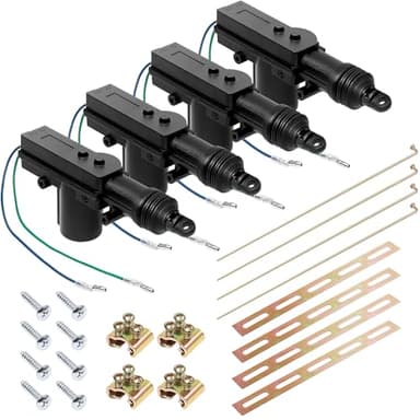 PALOZO Universal Car High Power Door Lock Actuator, Heavy Duty Durable High Power Door Lock Kit Actuator 2 Wire 12-Volt, Pack of 4